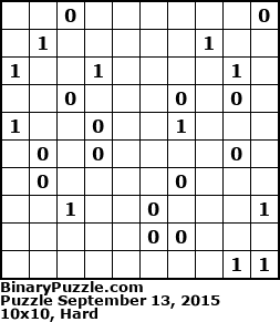 Binary Puzzle