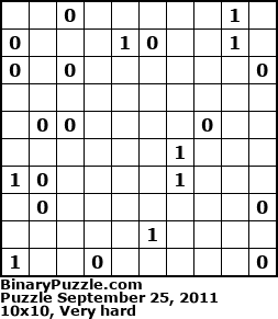Binary Puzzle