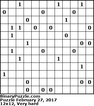 Binary Puzzle