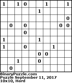 Binary Puzzle