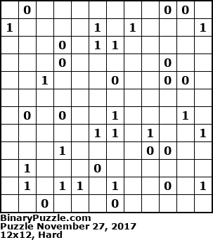 Binary Puzzle