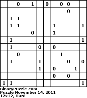 Binary Puzzle