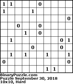 Binary Puzzle