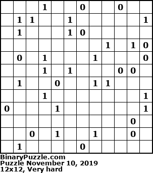 Binary Puzzle