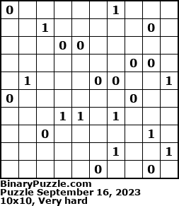 Binary Puzzle