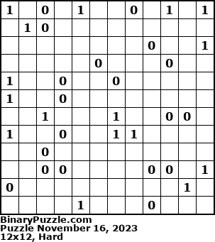Binary Puzzle
