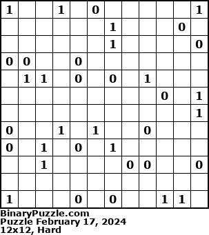 Binary Puzzle