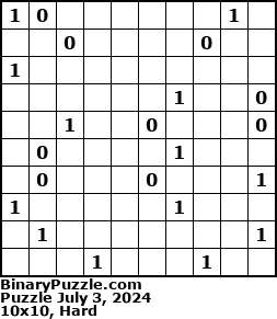 Binary Puzzle