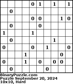 Binary Puzzle