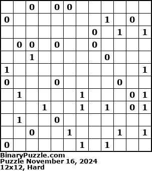 Binary Puzzle
