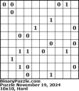 Binary Puzzle