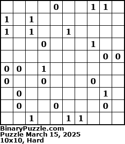 Binary Puzzle