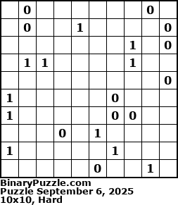 Binary Puzzle