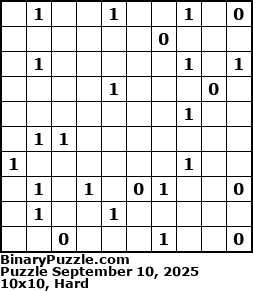Binary Puzzle