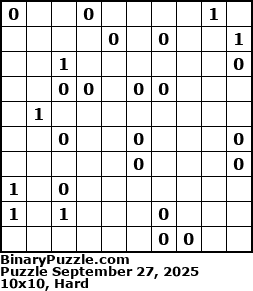 Binary Puzzle