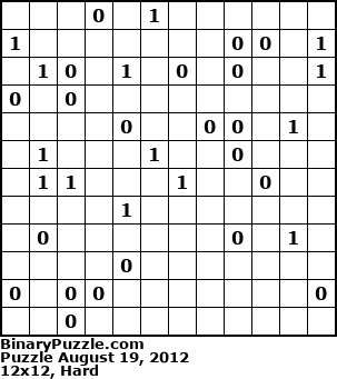 Binary Puzzle