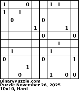 Binary Puzzle