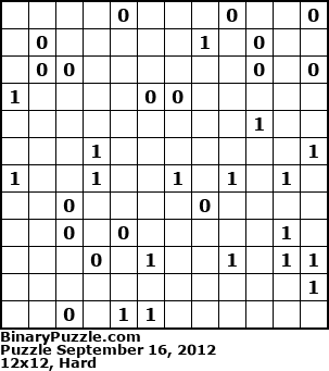 Binary Puzzle