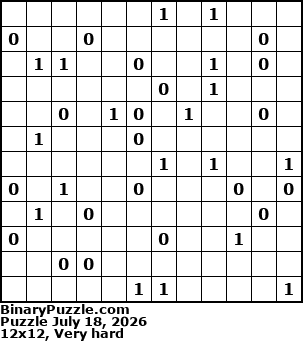 Binary Puzzle