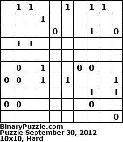 Binary Puzzle