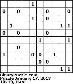 Binary Puzzle