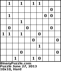 Binary Puzzle