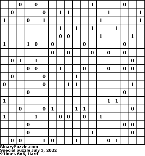 Binary Puzzle
