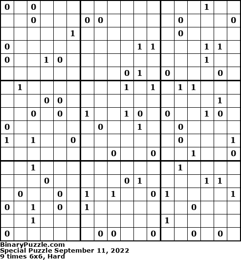 Binary Puzzle