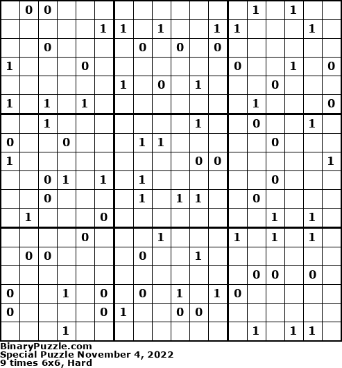 Binary Puzzle