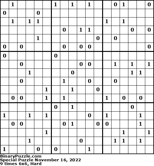 Binary Puzzle