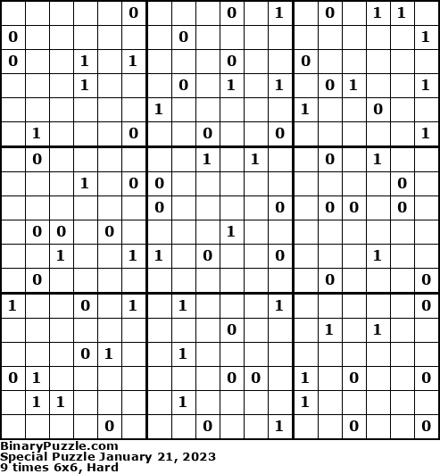Binary Puzzle