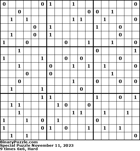 Binary Puzzle