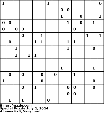 Binary Puzzle