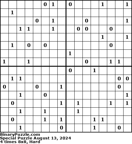 Binary Puzzle