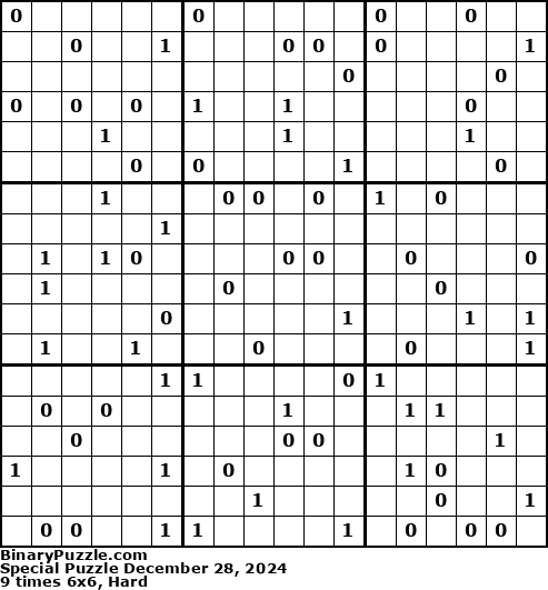 Binary Puzzle