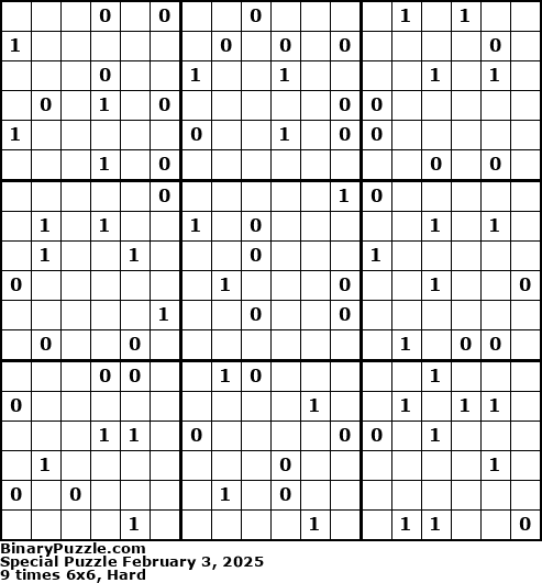 Binary Puzzle