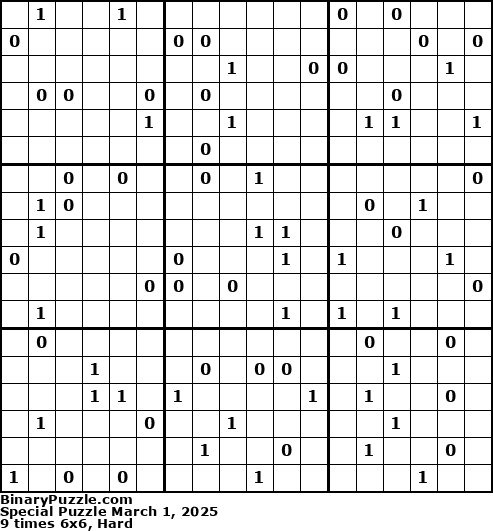 Binary Puzzle