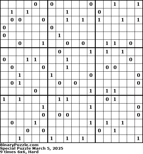 Binary Puzzle