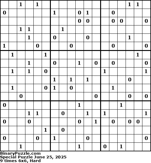 Binary Puzzle