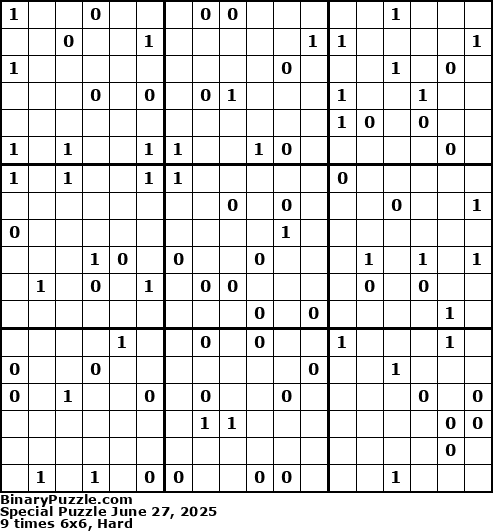 Binary Puzzle