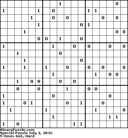 Binary Puzzle