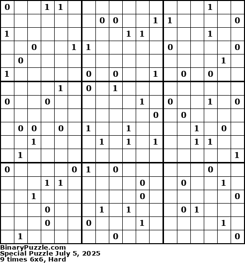 Binary Puzzle