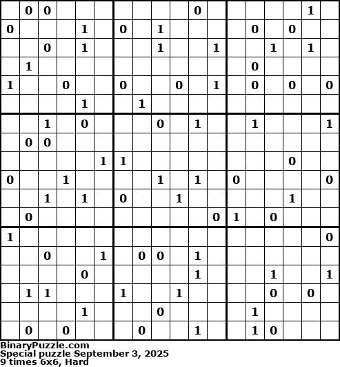 Binary Puzzle