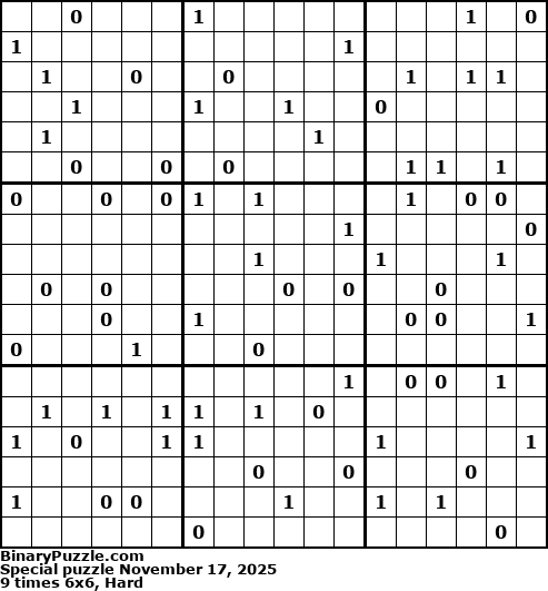 Binary Puzzle
