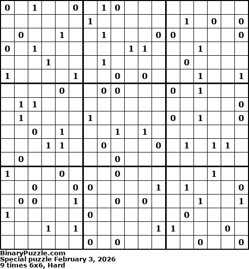 Binary Puzzle
