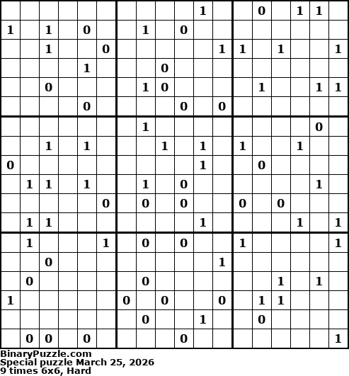 Binary Puzzle