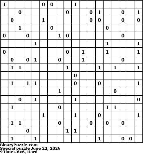 Binary Puzzle