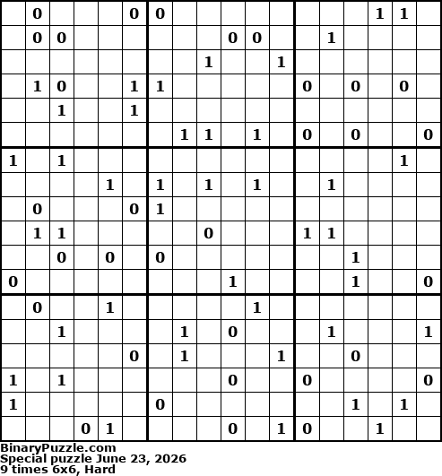 Binary Puzzle