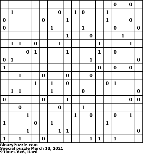 Binary Puzzle