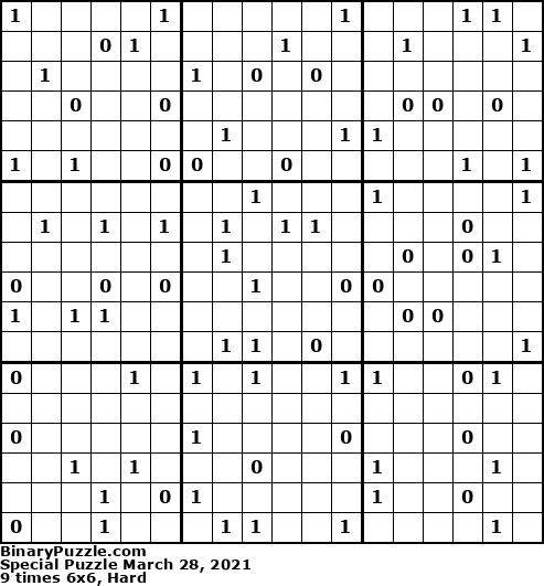 Binary Puzzle